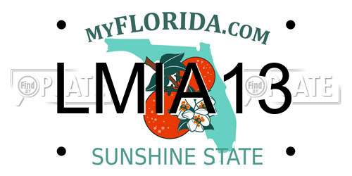 LMIA13 Florida License Plate