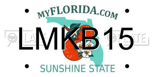 LMKB15 Florida License Plate