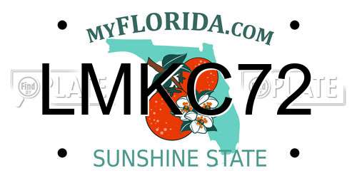 LMKC72 Florida License Plate