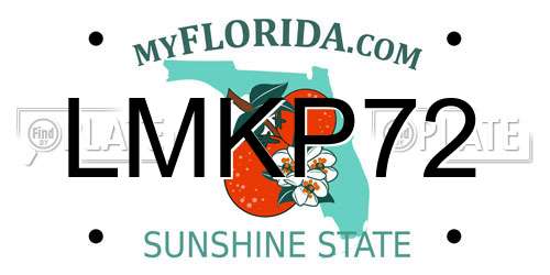 LMKP72 Florida License Plate