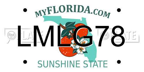 LMLG78 Florida License Plate