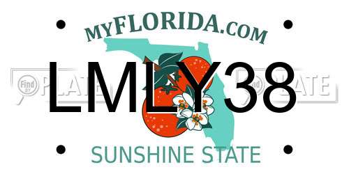 LMLY38 Florida License Plate