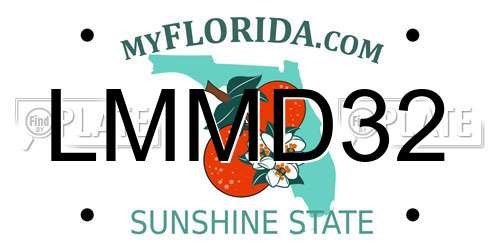 LMMD32 Florida License Plate