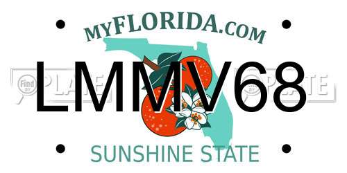 LMMV68 Florida License Plate