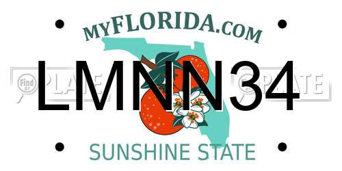 LMNN34 Florida License Plate