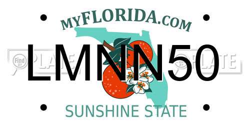 LMNN50 Florida License Plate