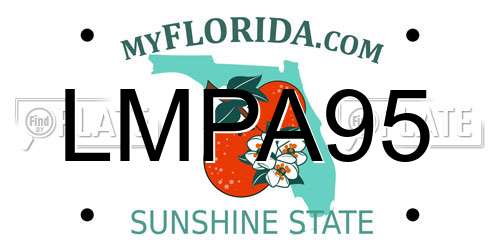 LMPA95 Florida License Plate