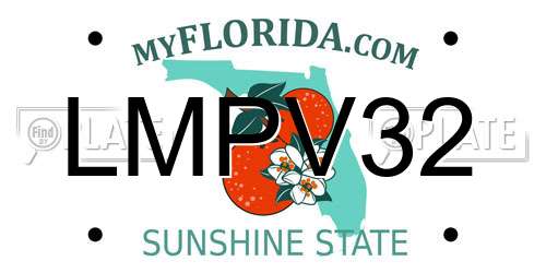 LMPV32 Florida License Plate