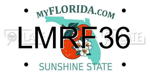 LMRF36 Florida License Plate
