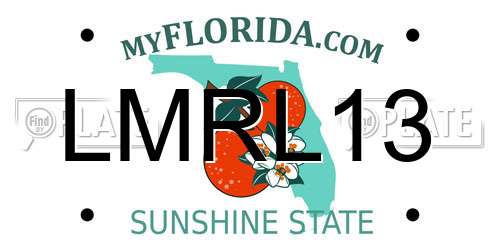 LMRL13 Florida License Plate