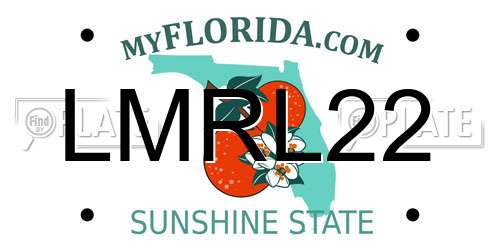 LMRL22 Florida License Plate