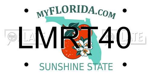 LMRT40 Florida License Plate