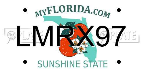 LMRX97 Florida License Plate