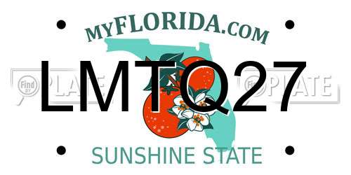 LMTQ27 Florida License Plate