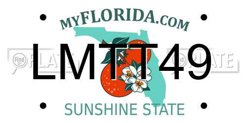 LMTT49 Florida License Plate
