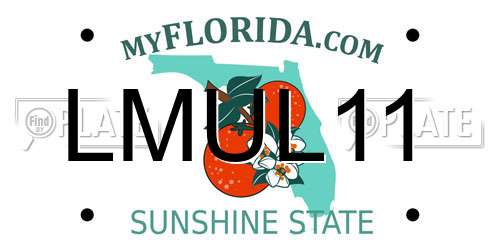 LMUL11 Florida License Plate