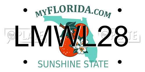 LMWL28 Florida License Plate