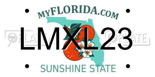 LMXL23 Florida License Plate