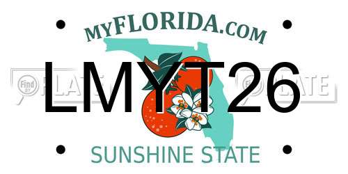LMYT26 Florida License Plate