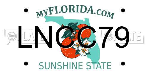 LNCC79 Florida License Plate