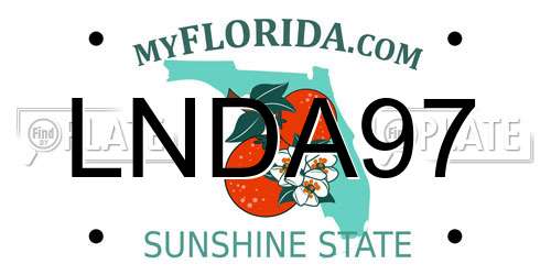LNDA97 Florida License Plate