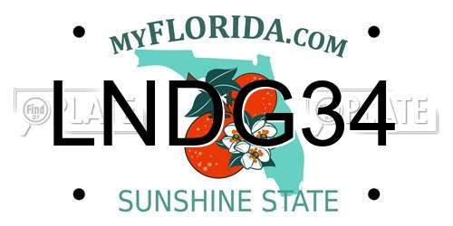 LNDG34 Florida License Plate