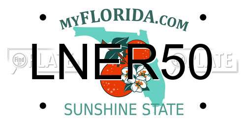 LNER50 Florida License Plate