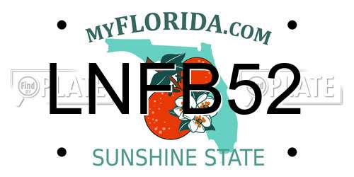 LNFB52 Florida License Plate