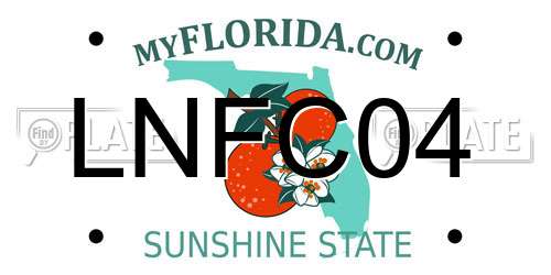 LNFC04 Florida License Plate