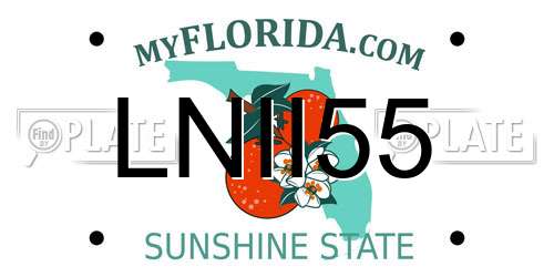 LNII55 Florida License Plate