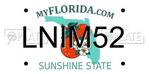 LNIM52 Florida License Plate