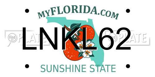 LNKL62 Florida License Plate
