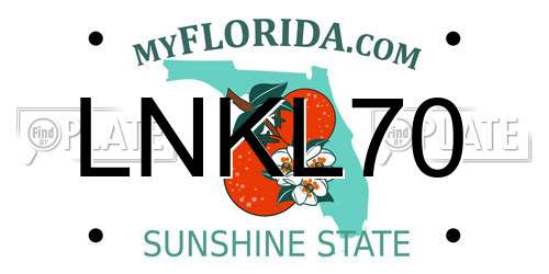 LNKL70 Florida License Plate