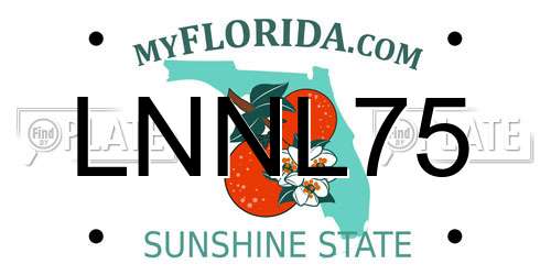LNNL75 Florida License Plate