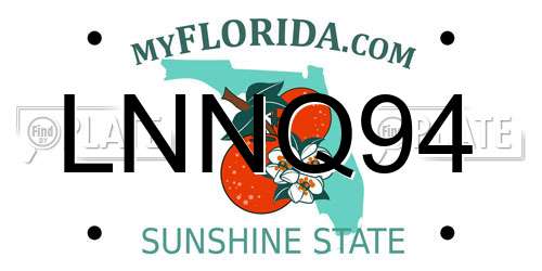 LNNQ94 Florida License Plate
