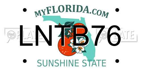 LNTB76 Florida License Plate