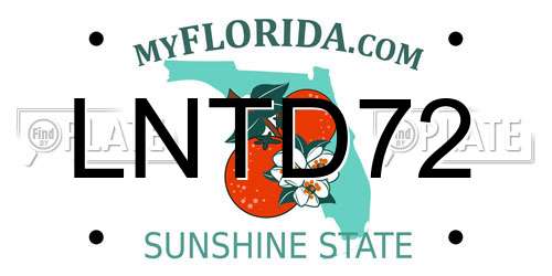 LNTD72 Florida License Plate