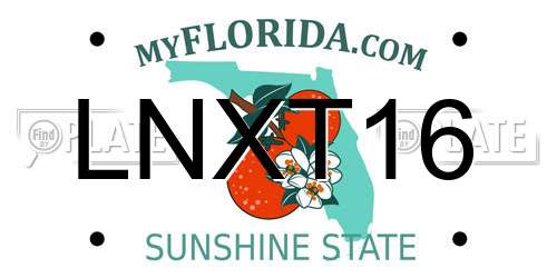 LNXT16 Florida License Plate