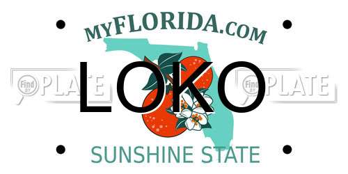 LOKO Florida License Plate