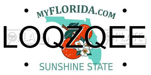LOQZQEE Florida License Plate