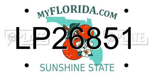 LP26851 Florida License Plate