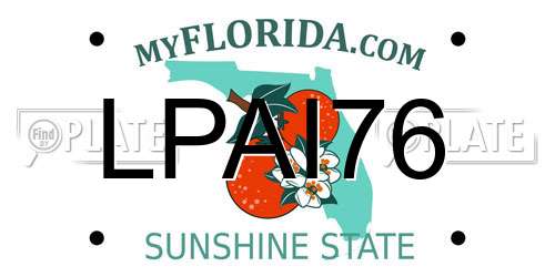 LPAI76 Florida License Plate