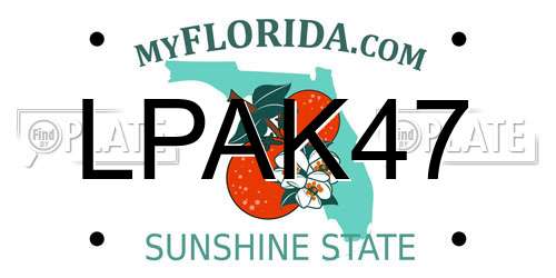 LPAK47 Florida License Plate