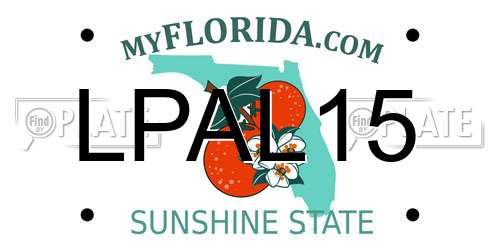 LPAL15 Florida License Plate