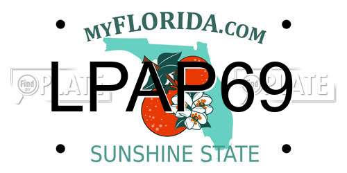 LPAP69 Florida License Plate
