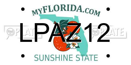 LPAZ12 Florida License Plate