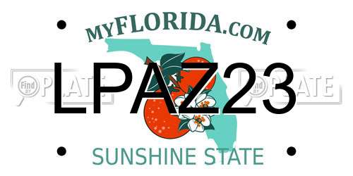 LPAZ23 Florida License Plate