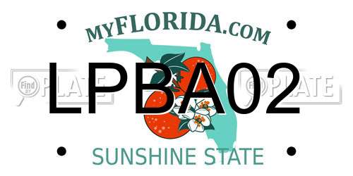 LPBA02 Florida License Plate