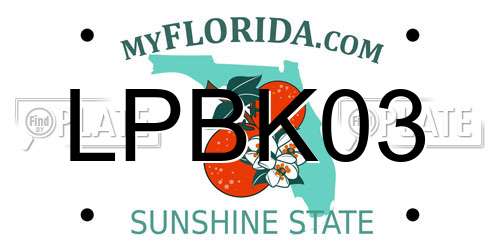 LPBK03 Florida License Plate