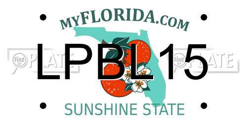 LPBL15 Florida License Plate